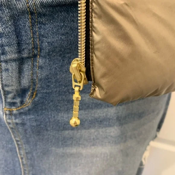 Women's Bronze Puffer Vest - Picture 6 of 9